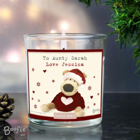 Personalised Boofle Christmas Love Scented Jar Candle Extra Image 2
